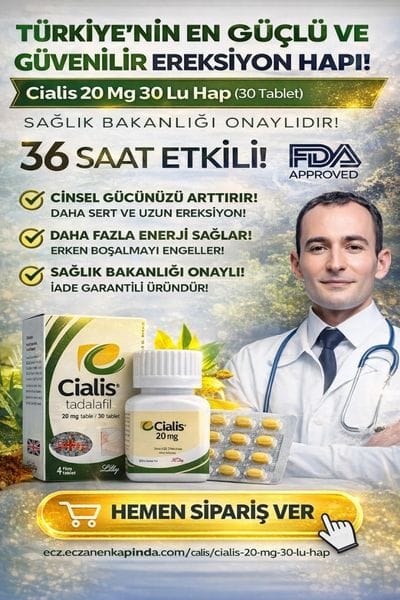 Cialis 20 mg tadalafil 30 tablet orijinal ürün görseli