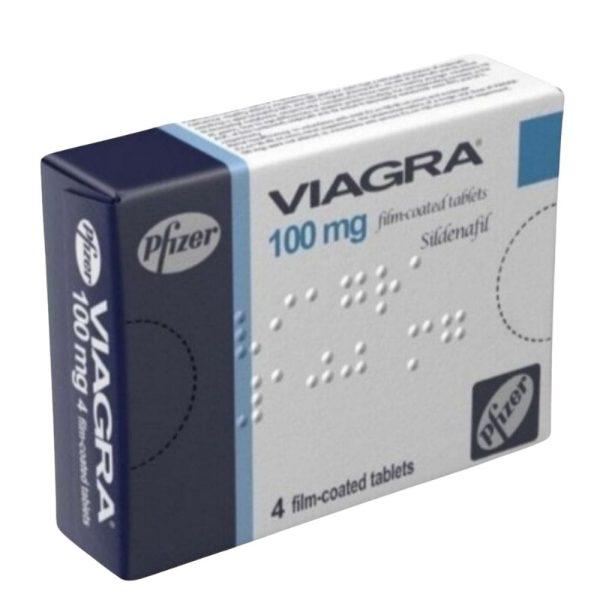 Viagra 100 mg 4 tablet ürün ambalajı