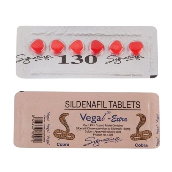 Cobra 130 mg kırmızı tablet ürün ambalajı