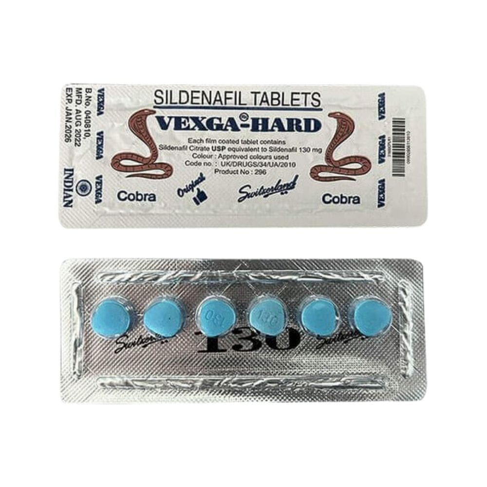 Cobra 130 mg Mavi 6 Tablet Cobra 130 mg mavi 6 tablet ürün ambalajı