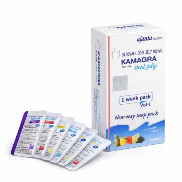 Kamagra jel kırılan paket profesyonel ürün kutusu ve içeriği görseli