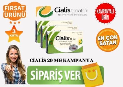 Cialis 20 mg tablet 3 kutu ürün ambalajı