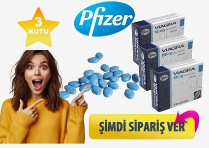 Viagra 100 mg 4'lü tablet 3 kutu ürün ambalajı