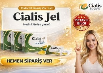 Cialis jel 100 mg oral jelly ürün kutuları ve saşe görseli