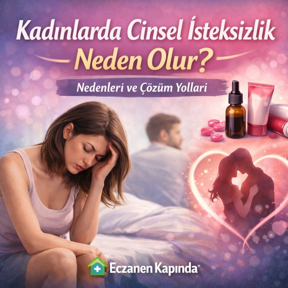 Kadınlarda cinsel istek azalmasının nedenlerini anlatan bilgilendirici blog görseli